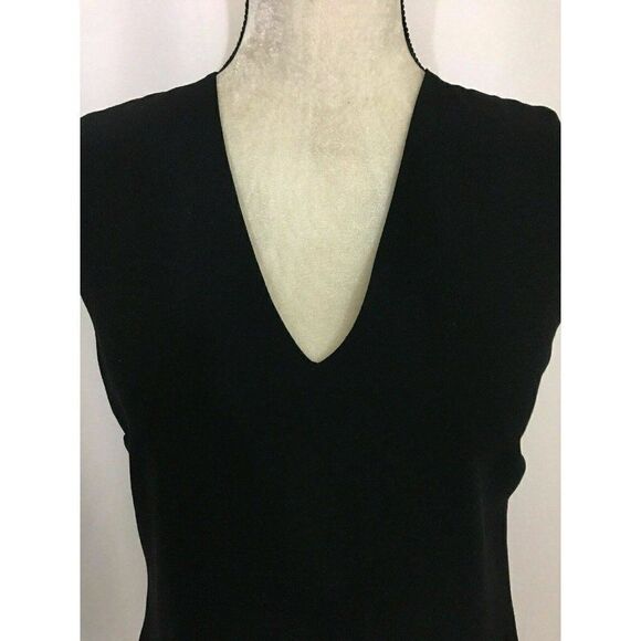 Zara Womens Solid Black V Neck Work Career Tank Top Xs - Picture 2 of 5